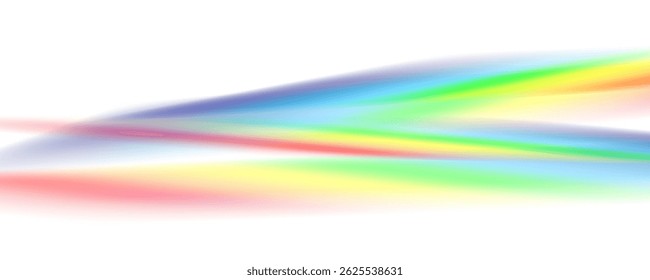 Crystal rainbow sharp light streaks PNG