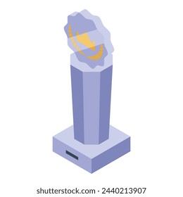 Crystal Reward-Icon isometrischer Vektor. Der Sieger. Erfolgssieg