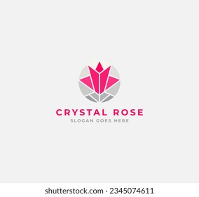 Diseño del logotipo Crystal Rose para sus negocios