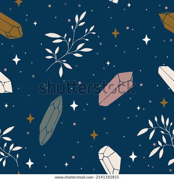 ベクター画像のクリスタルシームレスなパターンイラスト 魔法のイラスト のベクター画像素材 ロイヤリティフリー Shutterstock