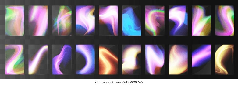 Crystal set light glasses rainbow reflection effect.Template optical,lights,glare.	
