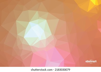 crystal shape on gradient pink and brown background for poster banner website brochure template product presentation package design vector eps.