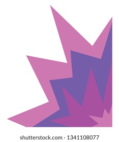 Um desenho ou ilustração de cor de vetor de design rosa de forma de cristal 