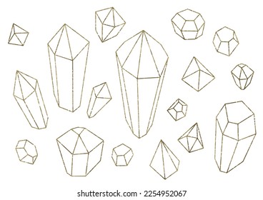 Kristallformdraht-Set. Linien der Glitter.