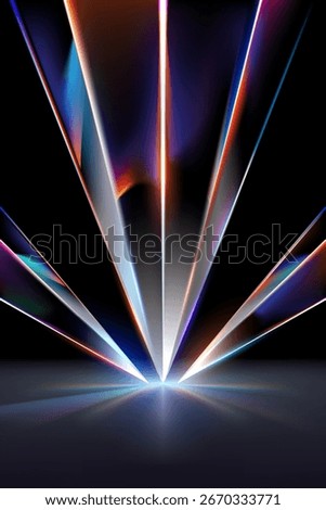 Crystal shapes with light effects