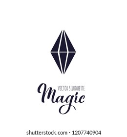Crystal silhouette icon . Vector illustration