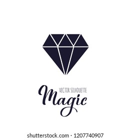 Crystal silhouette icon . Vector illustration