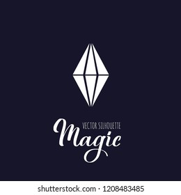 Crystal silhouette icon . Vector illustration