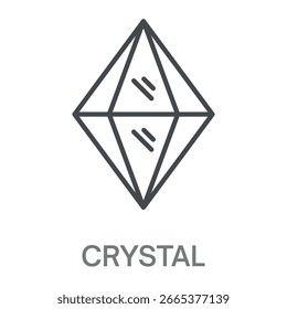 Crystal Simple Style Design Outline Symbol Illustration