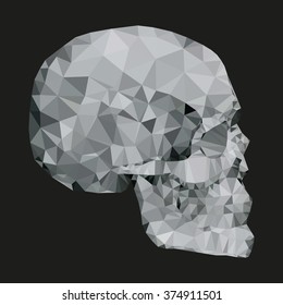 the crystal skull drawn by hand