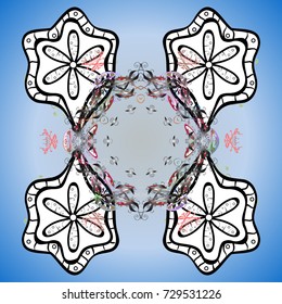 A crystal snowflake in colors on background. Vector illustration.