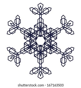 Crystal Snowflake graphic design. EPS10 vector.