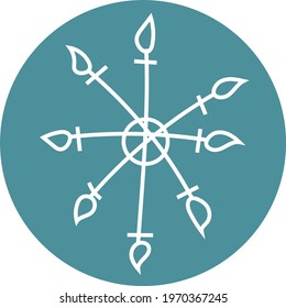 Copo de nieve de cristal, ilustración de icono, vector sobre fondo blanco