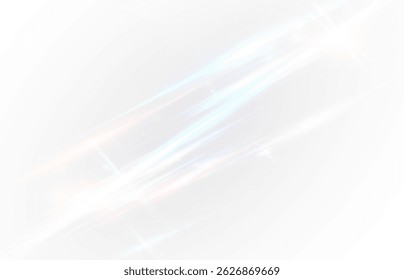 Estrela de cristal com raios radiantes e uma mistura de tons de arco-íris, vermelho, amarelo e azul. Efeito de luz solar óptica com brilho, brilho, clarão de lente e reflexos.