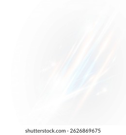 Estrela de cristal com raios radiantes e uma mistura de tons de arco-íris, vermelho, amarelo e azul. Efeito de luz solar óptica com brilho, brilho, clarão de lente e reflexos.