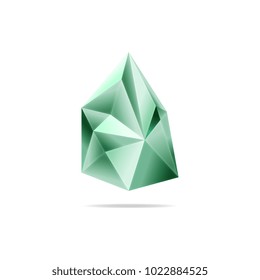 Crystal and stone background. Gems, triangle, triangulation. Vector for the logo, background, business card.