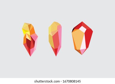 crystal stone design vector, crystal illustration