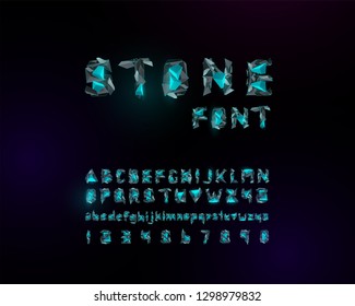 Crystal Stone font set