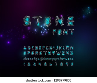 Crystal Stone Font Set