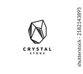 crystal stone logo vector icon illustration