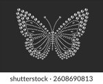 crystal strass stone butterfly design  butterfly crystal studded butterfly butterfly crystal  bear rhinestone hotfix strass diamond silver glitter bright shine  swaroski