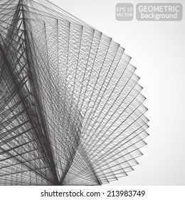 Crystal structure and Communication Background. Geometric Vector.