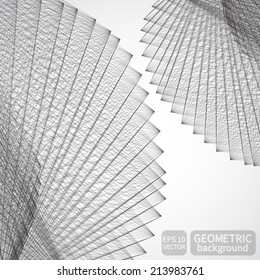 Crystal structure and Communication Background. Geometric Vector.