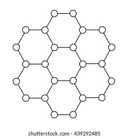 Crystal Structure Icon In Outline Style