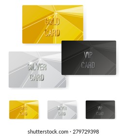 Crystal structure metal premium card collection. Vector illustration