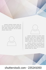 Crystal structure paper modern brochure design. Vector illustration