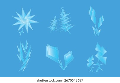 Arte vectorial de flor de estilo cristal