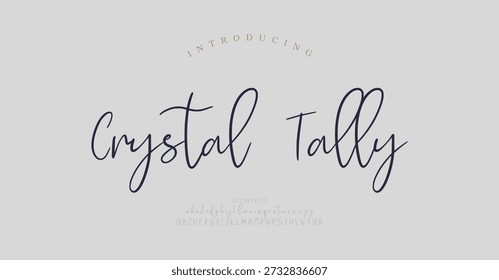 Crystal Tally, Classy elegante fonte, tipo vintage ou luxo premium typeface, vetor Inglês alfabeto real. Tipografia clássica em estilo art déco moderno ou antigo, letras serif para poste moderno ou retro