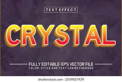 Crystal text editable style effect