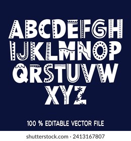 Kristalltexturschrift. Vektoralphabet mit lateinischen Buchstaben. Mosaikschrift.