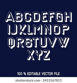 Crystal texture font. Vector alphabet with latin letters. Mosaic font.