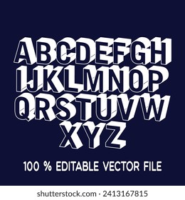 Crystal texture font. Vector alphabet with latin letters. Mosaic font.