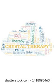 Crystal Therapy word cloud. Wordcloud made with text only.