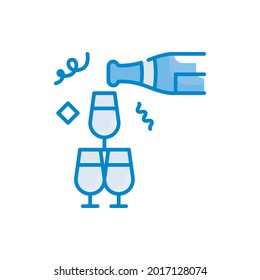 Crystal tower vector blur colours icon style illustration. EPS 10 File