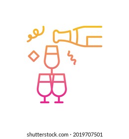 Crystal tower vector gradient icon style illustration. EPS 10 File