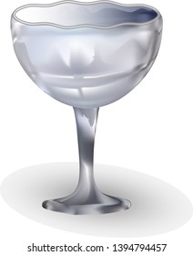 Crystal vase  Element for design sites about cooking, cafes, restaurants, fast food. White background. Vector illustration.