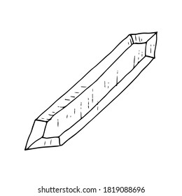 Crystal. Vector cartoon illustration of gemstone. Isolated objects on a white background. Hand-drawn style.