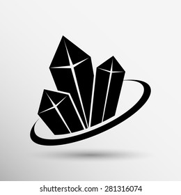 crystal vector icon illustration isolated cold, new elements.