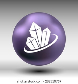 crystal vector icon illustration isolated cold, new elements.
