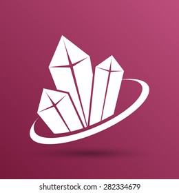 crystal vector icon illustration isolated cold, new elements.