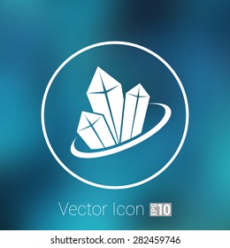 crystal vector icon illustration isolated cold, new elements.
