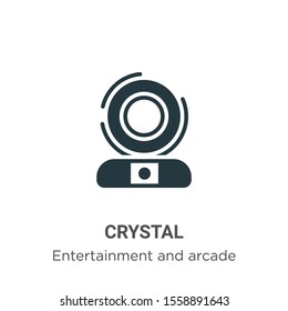 Crystal vector icon on white background. Flat vector crystal icon symbol sign from modern entertainment and arcade collection for mobile concept and web apps design.