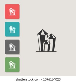 Crystal - vector icon. Symbol for web, infographics, print design and mobile UX/UI kit. Vector illustration, EPS10.