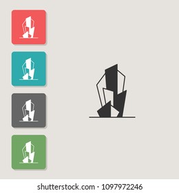 Crystal - vector icon. Symbol for web, infographics, print design and mobile UX/UI kit. Vector illustration, EPS10.