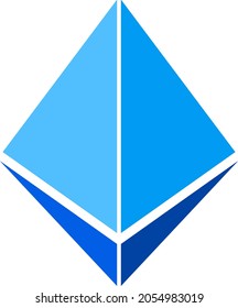 Crystal vector illustration. Flat illustration iconic design of crystal, isolated on a white background.