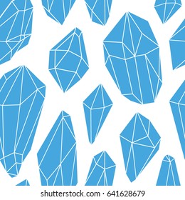 Crystal vector seamless background with mosaic texture.